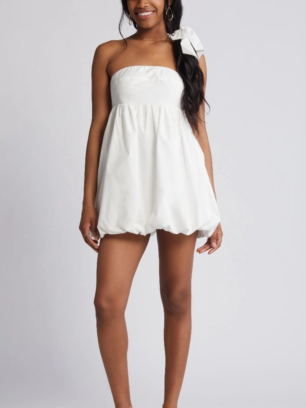 BP. Strapless Bubble Hem Minidress